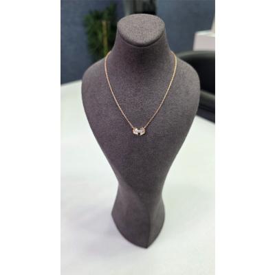 0,05 Karat Kalp Yolu Pırlanta Kolye KL02418