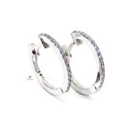 0,12 Karat Halka Pırlanta Küpe KP01213