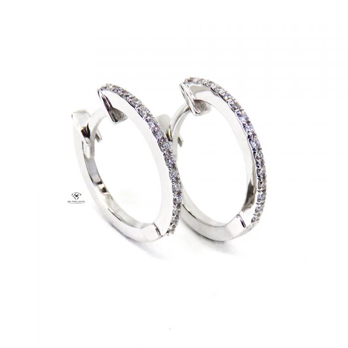 0,12 Karat Halka Pırlanta Küpe KP01213