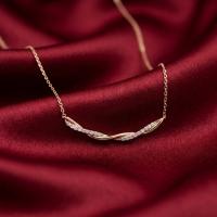 0,13 Karat Sonsuzluk Minimal Pırlanta Rose Kolye KL02062