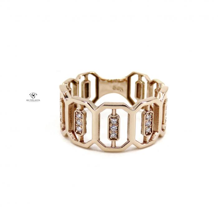 0,13 Karat Tasarım Pırlanta Yüzük YZ16093