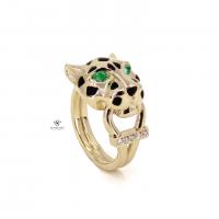 0,18 Karat Leopar Tasarım Yüzük YZ15954