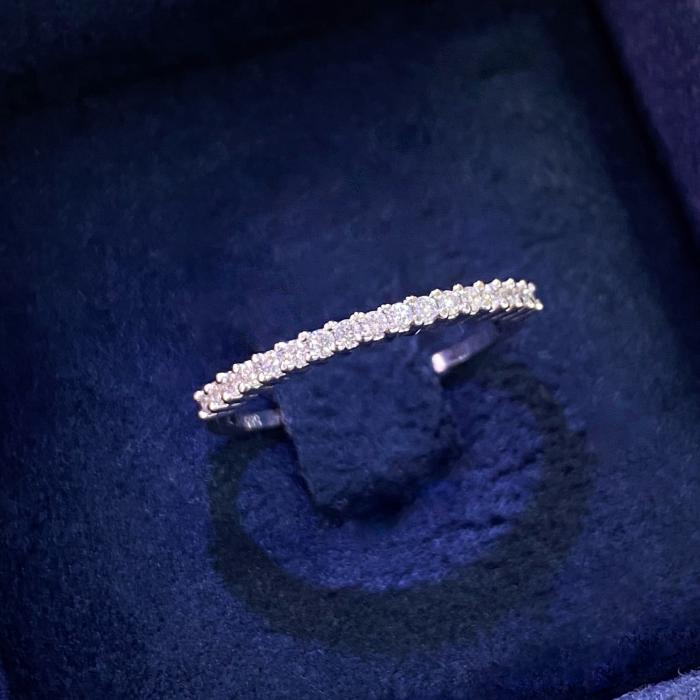 0,18 Karat Tel Tırnak Yarımtur Pırlanta Yüzük TMT2385