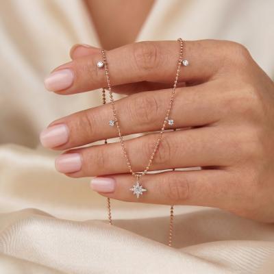 0,18 Karat Yıldız Pırlanta Kolye KL02468