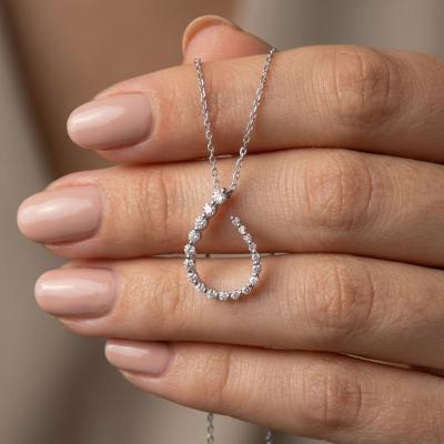 0.21 Karat Kuyruklu Yıldız Pırlanta Kolye KL02187 
