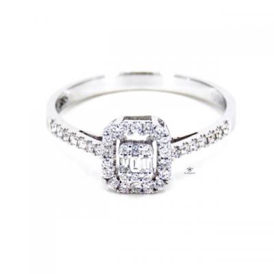 0,27 Karat Baget Pırlanta Yüzük YZ13196