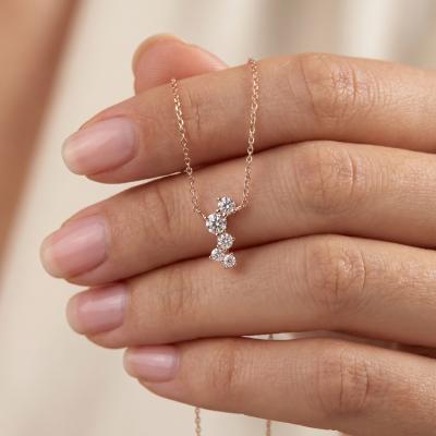 0,28 Karat Minimal Rose Pırlanta Kolye BK26516