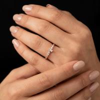 0,30 Karat Baget Minimal Pırlanta Yüzük YZ23181