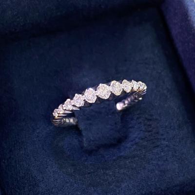 0,32 Karat Süzme Piramit Pırlanta Yarımtur Yüzük YZ20293