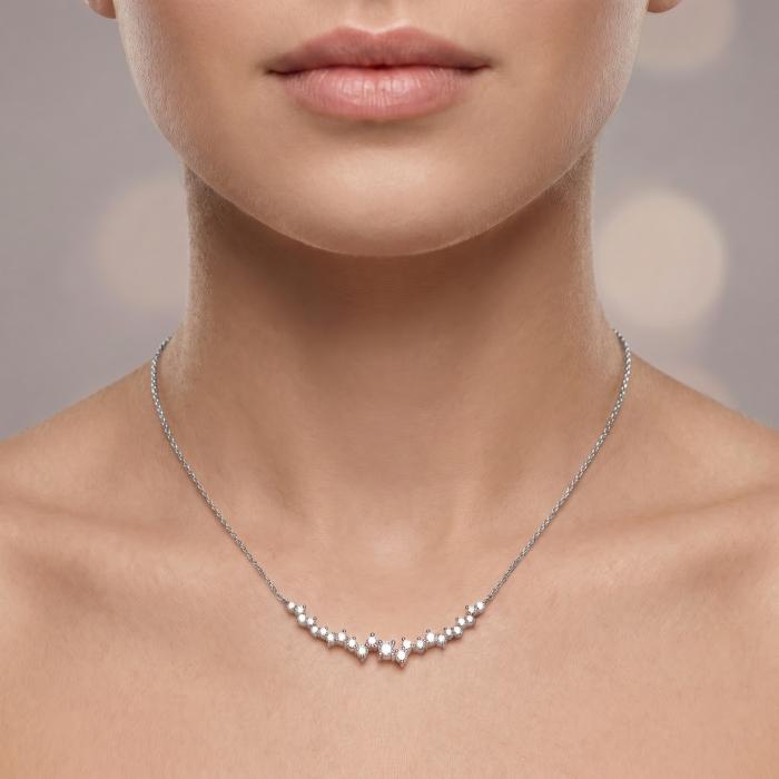 0,35 Karat Kalp Ritmi Pırlanta Kolye KL02225