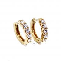 0,38 Karat Rose Halka Pırlanta Küpe BK09203