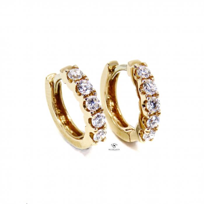 0,38 Karat Rose Halka Pırlanta Küpe BK09203