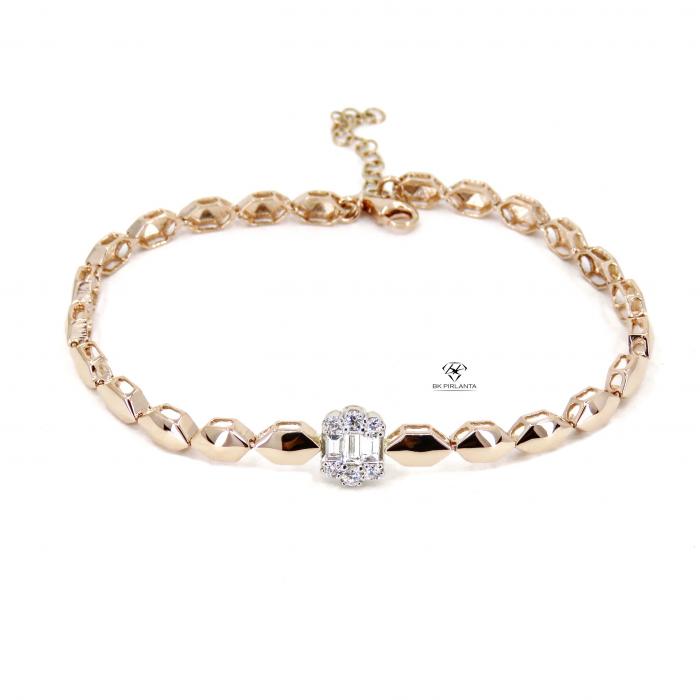 0,39 Karat Baget Pırlanta Bileklik BK11351