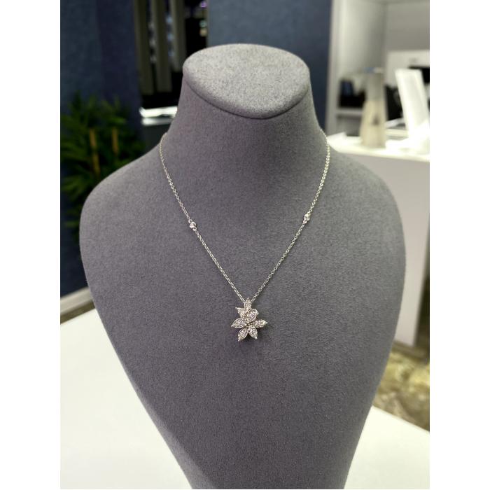 0,41 Karat Yaprak Pırlanta Kolye KL01739