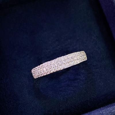 0,42 Karat 3 Sıra Pırlanta Yarımtur Yüzük TMT2128