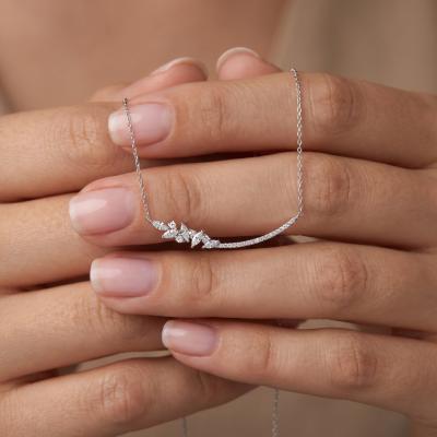 0,47 Karat Markiz Çubuk Pırlanta Kolye KL02616