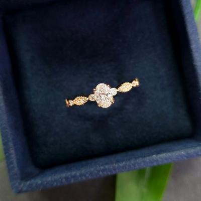 0,47 Karat Oval Vintage Pırlanta Tektaş Yüzük YZ21807