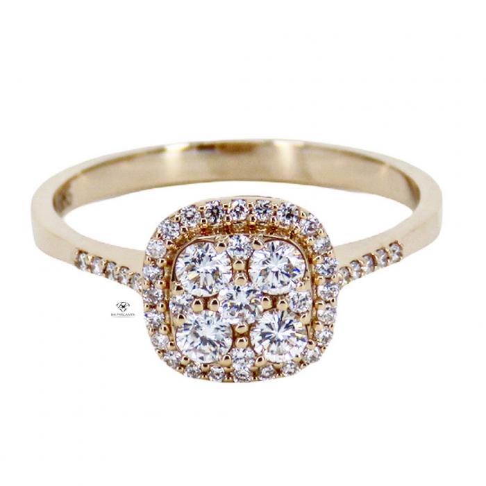 0,47 Karat Velur Pırlanta Rose Yüzük YZ13207