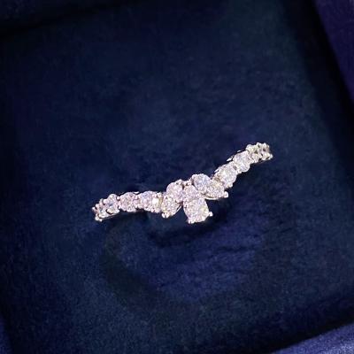 0,50 Karat Damla Görünümlü Süzme Yarımtur Pırlanta Yüzük TMT2386