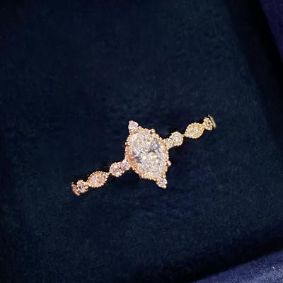 0,54 Karat Oval Kesim Elisa Vintage Pırlanta Yüzük YZ20875