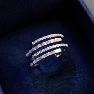 0,54 Karat 4 Sıra Sarmal Yarımtur Pırlanta Yüzük YZ20294