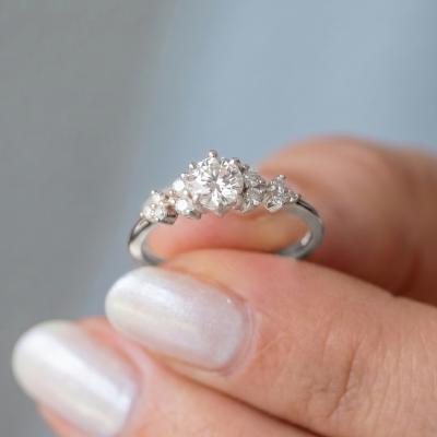 0,57 Karat Lotus Sole Hrd Sertifikalı Vintage Tektaş Pırlanta 