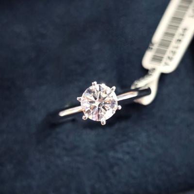 0,60 Karat Gia Sertifikalı 6tırnak Tiff. Pırlanta Tektaş Yüzük