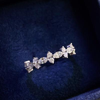 0,61 Karat Markiz  Yarımtur Pırlanta Yüzük TMT2364