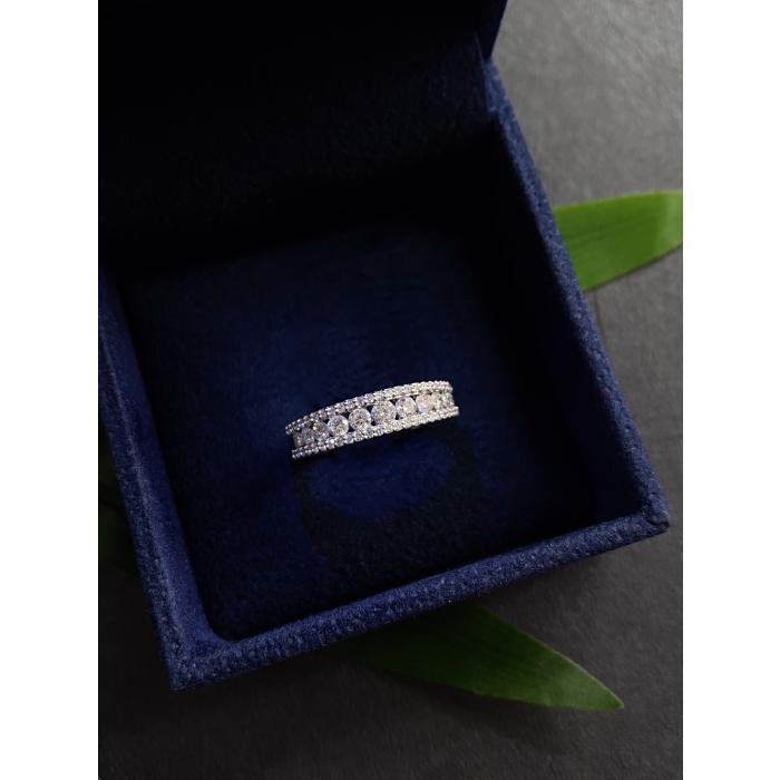 0,62  Karat 3 Sıra Süzme Yarımtur Pırlanta Yüzük TMT2358