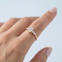 0,80 Karat Gia Sertifikalı Vintage Oval Pırlanta Yüzük YZ23084
