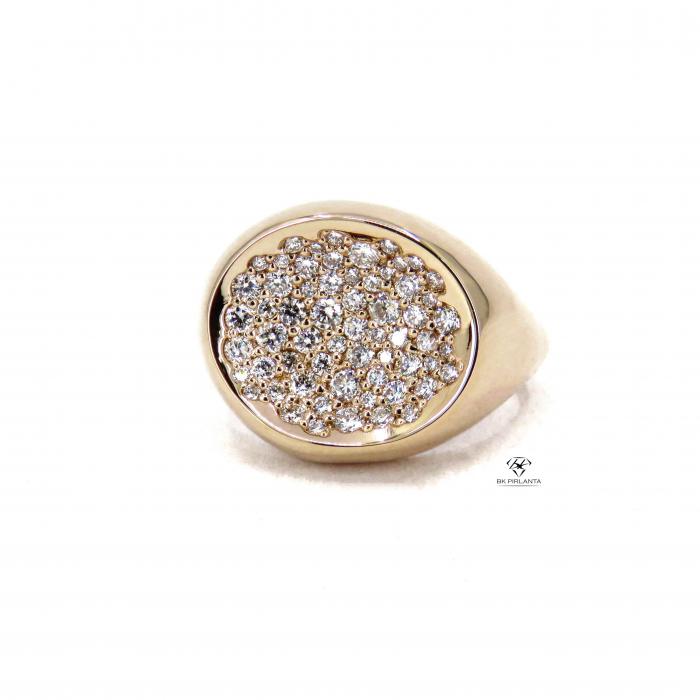 0,84 Karat Hacerul Rose Pırlanta Yüzük YZ17897 