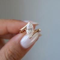 1,00 Karat IGI Sertifikalı Markiz Kesim Lab Diamond Yüzük YZ21298