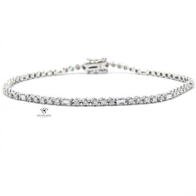 1,09 Karat Bagetli Su Yolu Pırlanta Bileklik BL01726