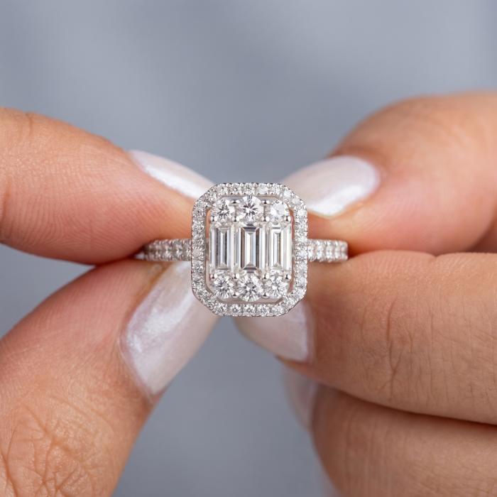 1,17 Karat Baget Pırlanta Yüzük YZ22584