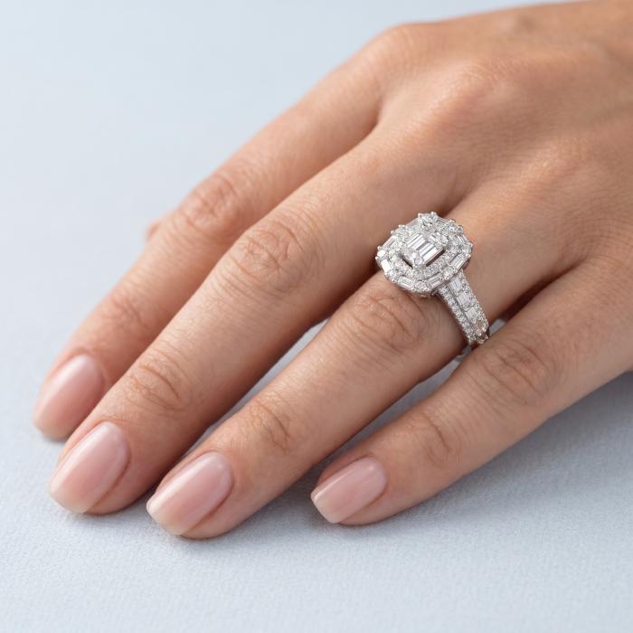 1,25 Karat Baget Pırlanta Yüzük YZ19679