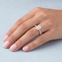 1,25 Karat Oval Kenar Markiz ve Yuvarlak Kesim Lab Diamond YZ23275