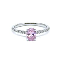 1,32 Karat Pembe Oval Taşlı Pırlanta Yüzük YZ12763