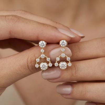 1,35 Karat Tasarım Pırlanta Küpe KP01861