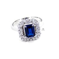 1,46 Karat Safir Octagon Pırlanta Yüzük BK08578