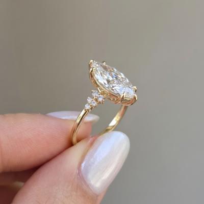 1,60 Karat IGI Sertifikalı Markiz Tasarım Lab Diamond Yüzük YZ23288