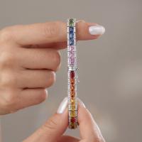 14.52 Karat Safir Rainbow Pırlanta Bileklik BL01253