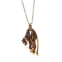 2,93 Karat Siyah Pırlanta Leopar Kolye KL01210
