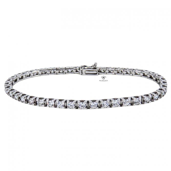 3,76 Karat Su Yolu Pırlanta Bileklik BL01145