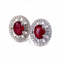4,80 Karat Oval Yakut Pırlantalı Küpe BK10150