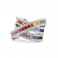 5.93 Karat Safir Rainbow Pırlanta Yüzük YZ14400