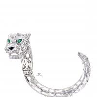 6,89 Karat Zümrüt ve Pırlanta Leopar Bilezik SP01060
