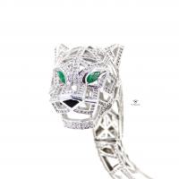 6,89 Karat Zümrüt ve Pırlanta Leopar Bilezik SP01060